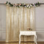 8ftx8ft Champagne Sequin Event Curtain Drapes, Backdrop Event Panel - Linen Luxes
