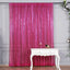 8ftx8ft Fuchsia Sequin Event Curtain Drapes, Backdrop Event Panel - Linen Luxes