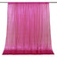 8ftx8ft Fuchsia Sequin Event Curtain Drapes, Backdrop Event Panel - Linen Luxes