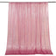 8ftx8ft Pink Sequin Event Curtain Drapes, Backdrop Event Panel - Linen Luxes