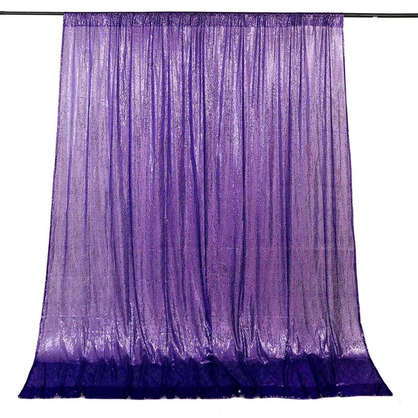 8ftx8ft Purple Sequin Event Curtain Drapes, Backdrop Event Panel - Linen Luxes