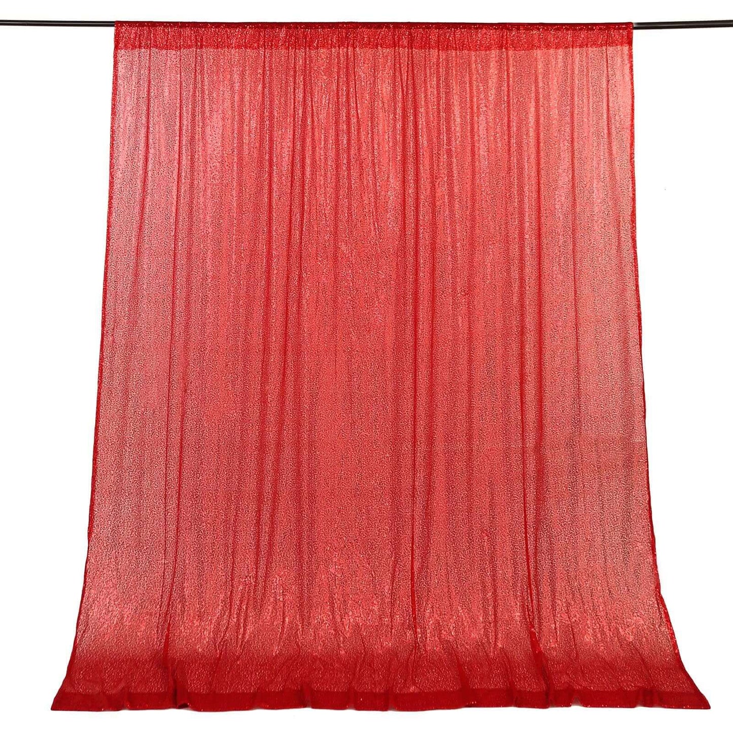 8ftx8ft Red Sequin Event Curtain Drapes, Backdrop Event Panel - Linen Luxes