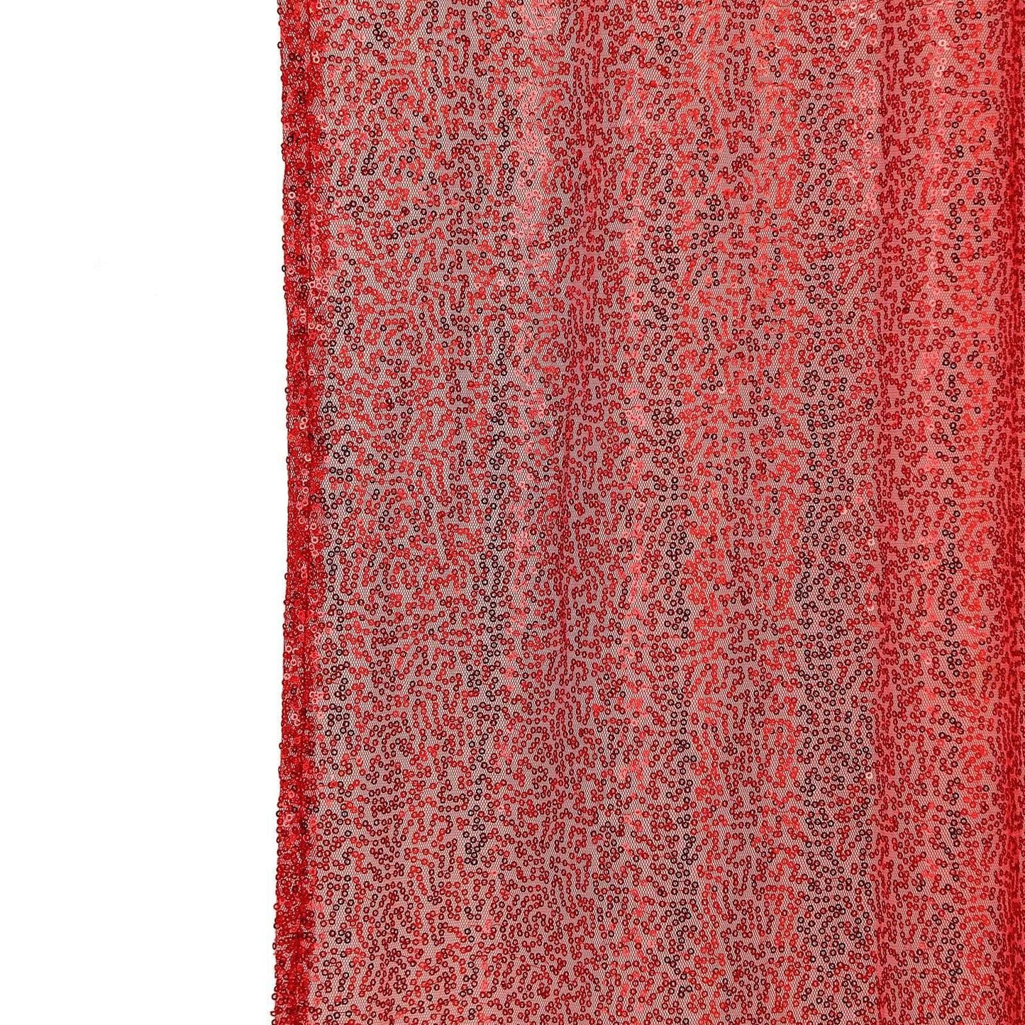 8ftx8ft Red Sequin Event Curtain Drapes, Backdrop Event Panel - Linen Luxes