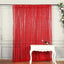 8ftx8ft Red Sequin Event Curtain Drapes, Backdrop Event Panel - Linen Luxes