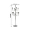 Metal Floor Candelabra Candle Holder, 9-Arm Vintage Taper Stand Silver Table Centerpiece for Weddings & Parties 46" Tall
