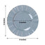 10-Pack Plastic 9" Round Dinner Plates in Dusty Blue Ruffled Rim with Gold Edging - Sturdy Disposable Dinnerware