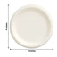50-Pack Bagasse 9" Round Dinner Plates in White Biodegradable - Biodegradable Disposable Sugarcane Party Plates for Outdoor Celebrations & Picnics