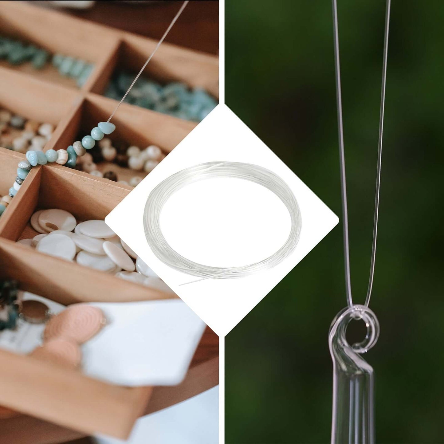 9ft Clear Plastic Craft Wire, Invisible Hanging Wire - Linen Luxes