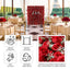 8ftx4ft Roll Up Artificial Flower Wall Panel Backdrop with Red Silk Roses & Baby's Breath