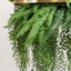 Large Faux Greenery Hoop Chandelier â€“ 24" Gold Ring with 42" Draping Fern for Boho or Garden-Themed Events