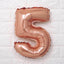 13" Rose Gold Letter Balloons, Metallic Mylar Foil Alphabet Balloons