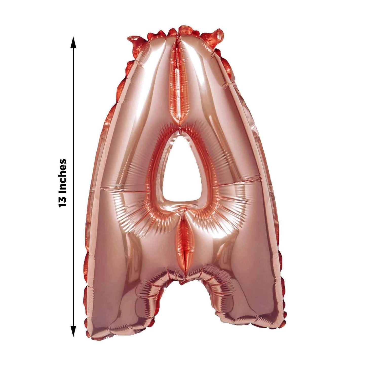 13" Rose Gold Letter Balloons, Metallic Mylar Foil Alphabet Balloons