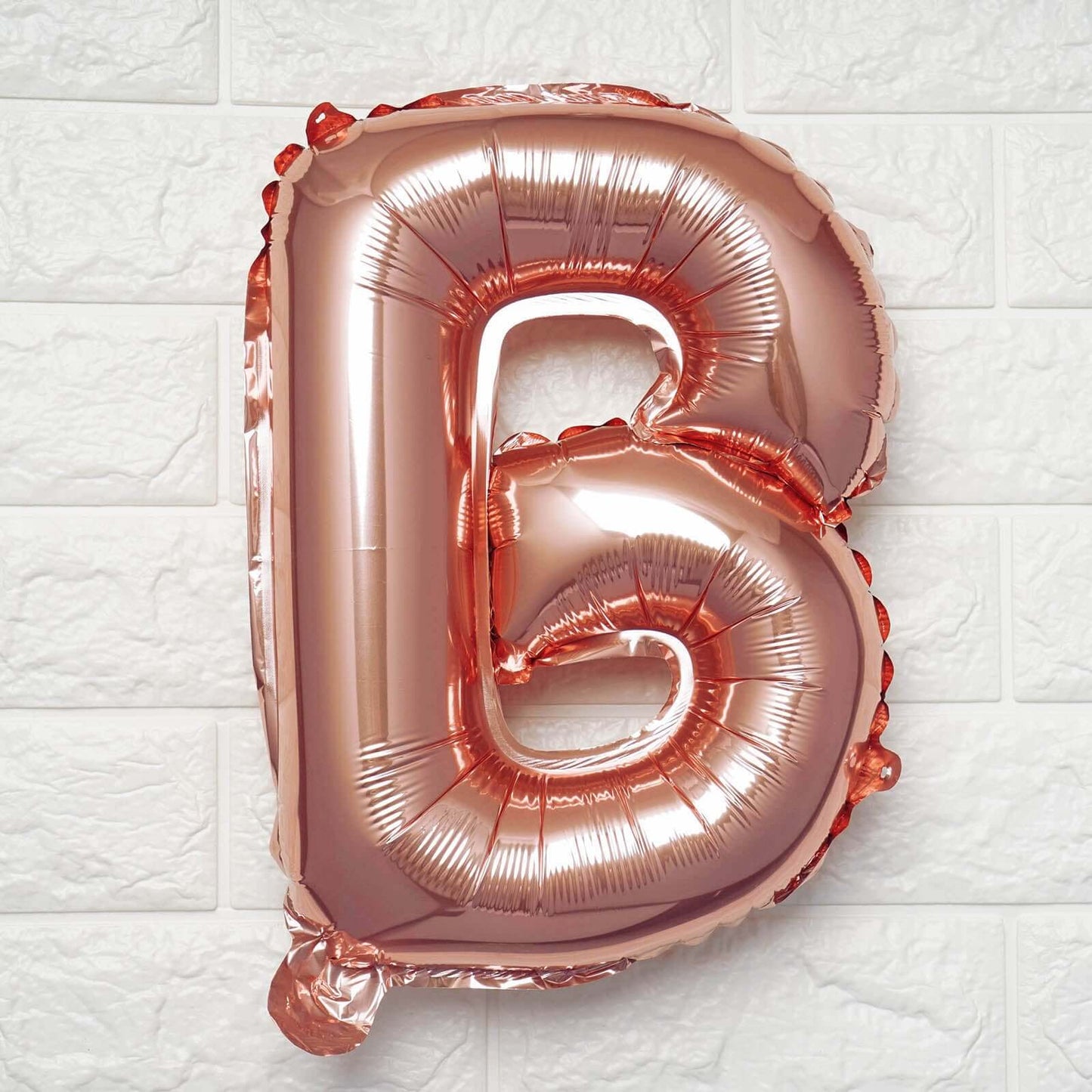 13inch Rose Gold Letter & 0-9 Number Balloons, Metallic Mylar Foil Alphabet Balloons