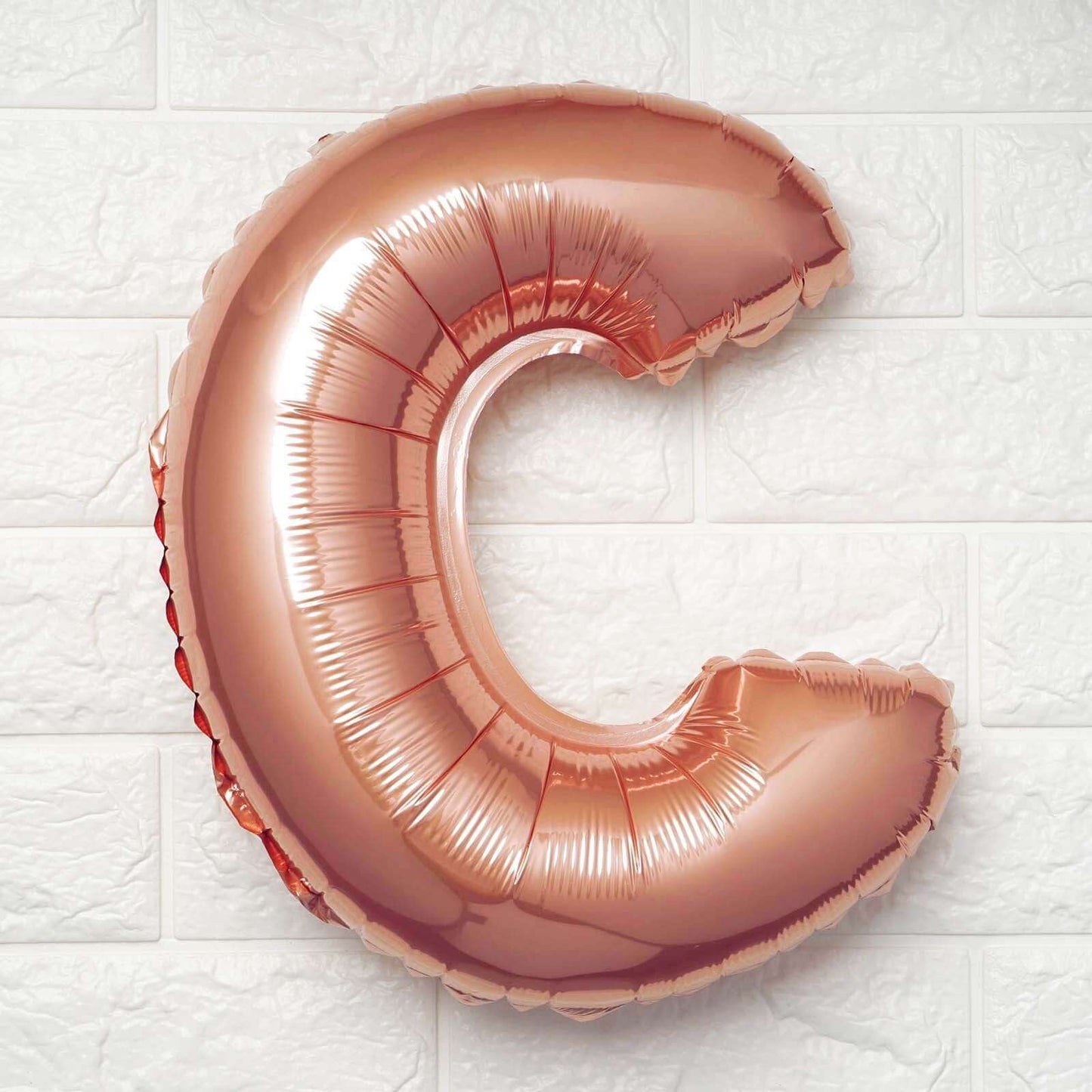 13inch Rose Gold Letter & 0-9 Number Balloons, Metallic Mylar Foil Alphabet Balloons