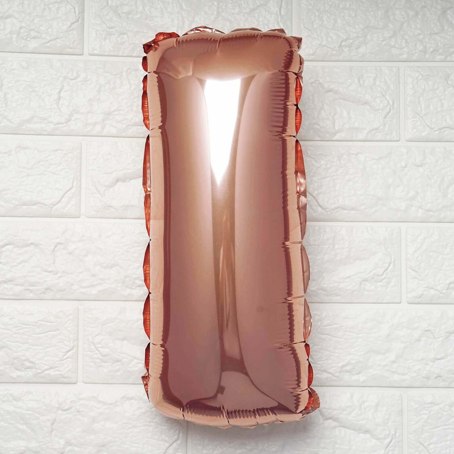 13inch Rose Gold Letter & 0-9 Number Balloons, Metallic Mylar Foil Alphabet Balloons