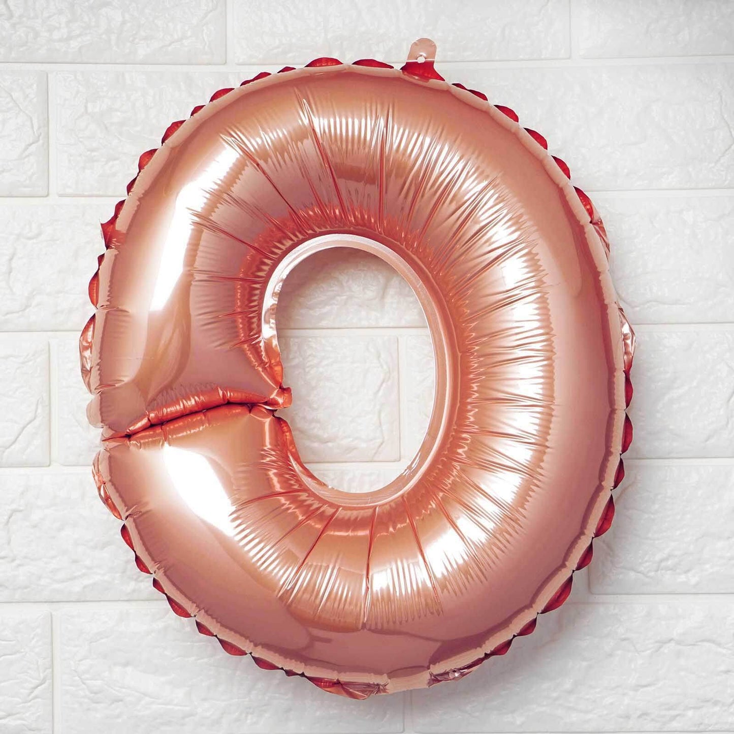 13inch Rose Gold Letter & 0-9 Number Balloons, Metallic Mylar Foil Alphabet Balloons
