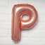 13inch Rose Gold Letter & 0-9 Number Balloons, Metallic Mylar Foil Alphabet Balloons