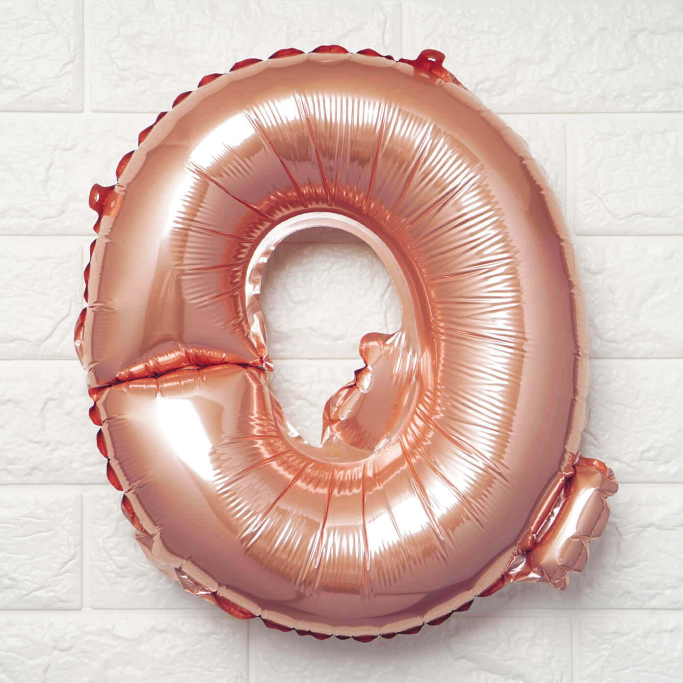 13inch Rose Gold Letter & 0-9 Number Balloons, Metallic Mylar Foil Alphabet Balloons
