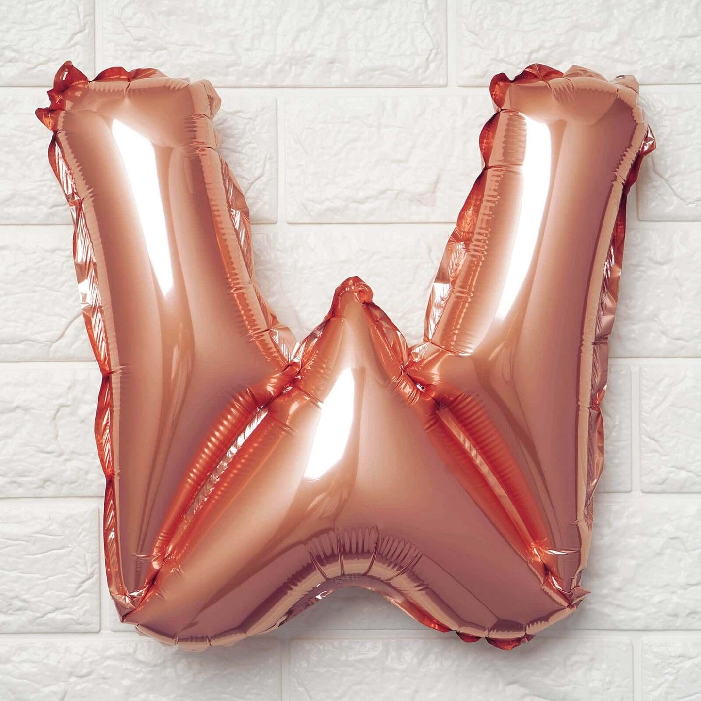 13" Rose Gold Letter Balloons, Metallic Mylar Foil Alphabet Balloons