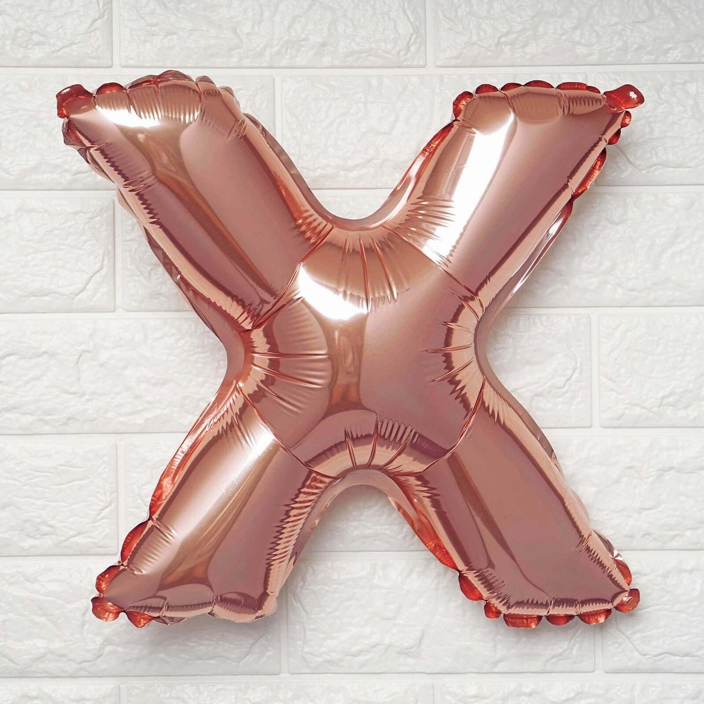 13" Rose Gold Letter Balloons, Metallic Mylar Foil Alphabet Balloons