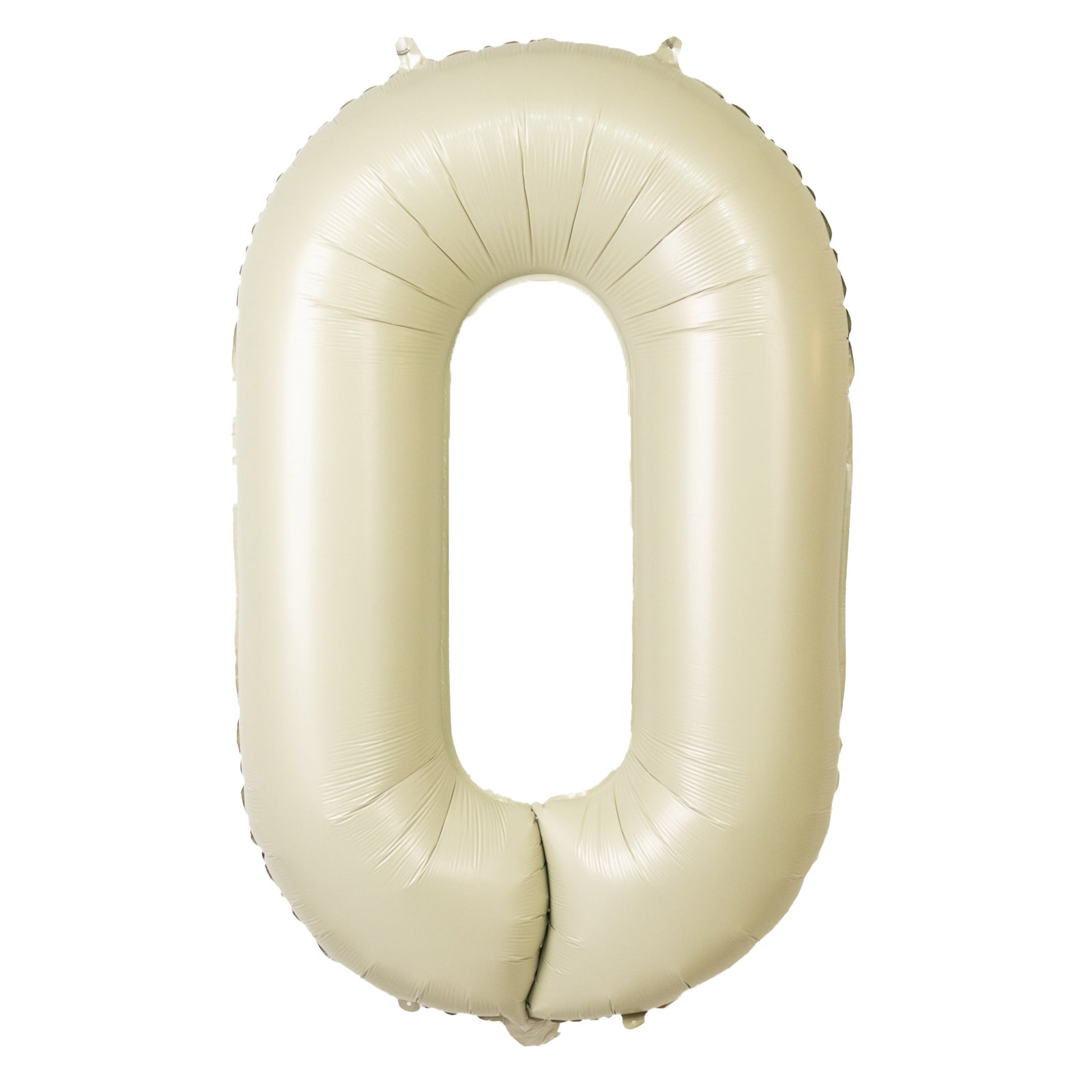 Matte Cream Number Balloons 0-9 â€“ 35inch Large Mylar Foil Balloons, Air or Helium Fill#whtbkgd