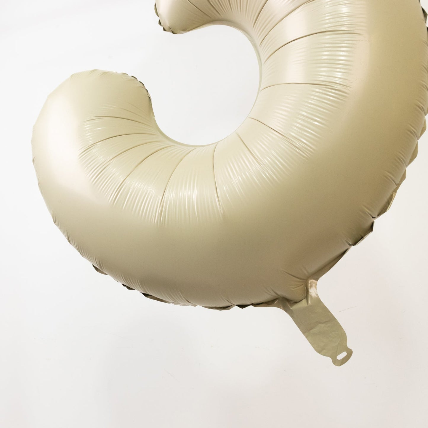 Matte Cream Number Balloons 0-9 â€“ 35" Large Mylar Foil Balloons, Air or Helium Fill