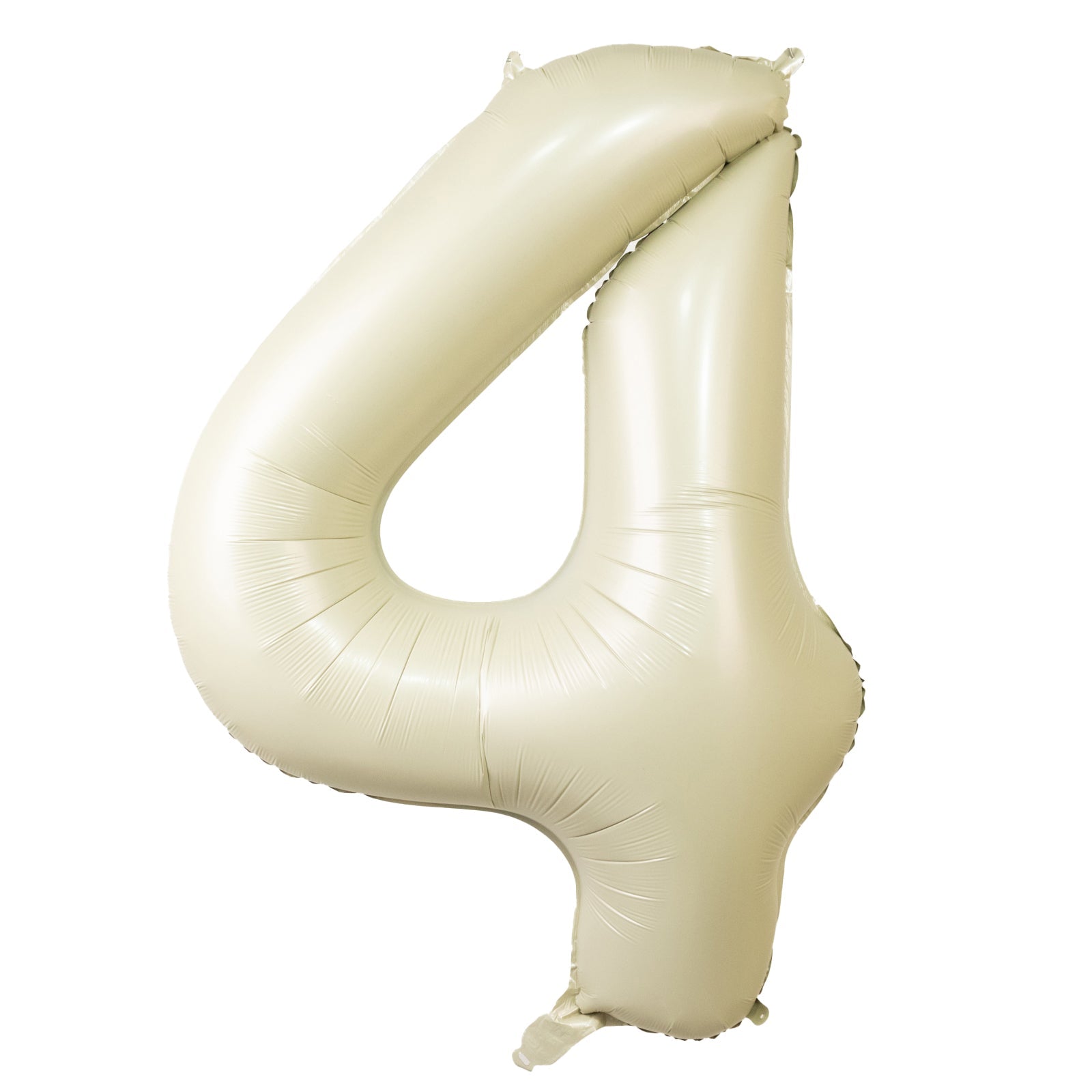 Matte Cream Number Balloons 0-9 â€“ 35inch Large Mylar Foil Balloons, Air or Helium Fill
