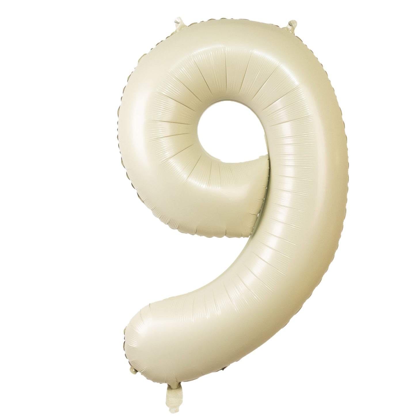 Matte Cream Number Balloons 0-9 â€“ 35inch Large Mylar Foil Balloons, Air or Helium Fill
