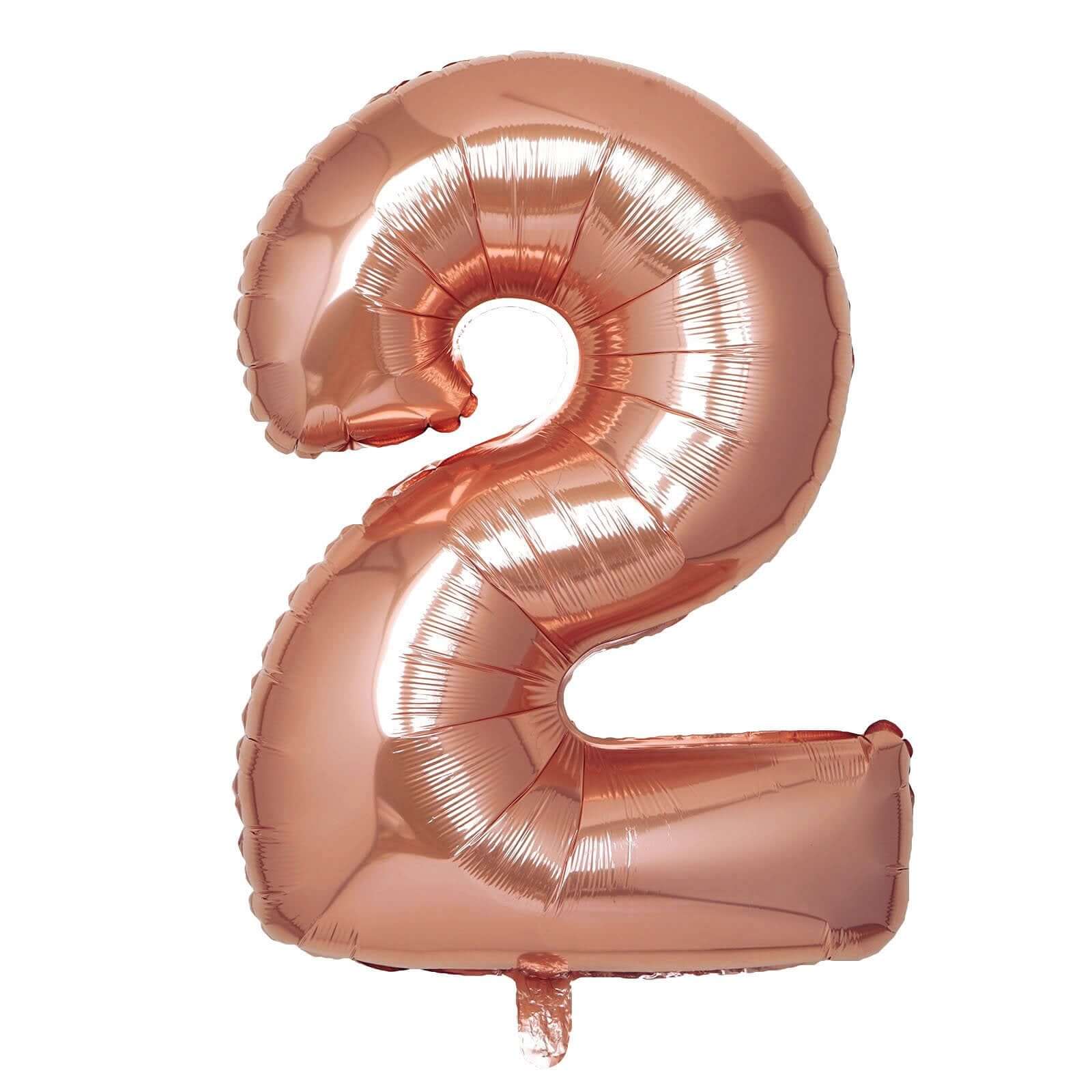 35inch Blush/Rose Gold Mylar Foil Helium/Air Number & Letter Balloons
