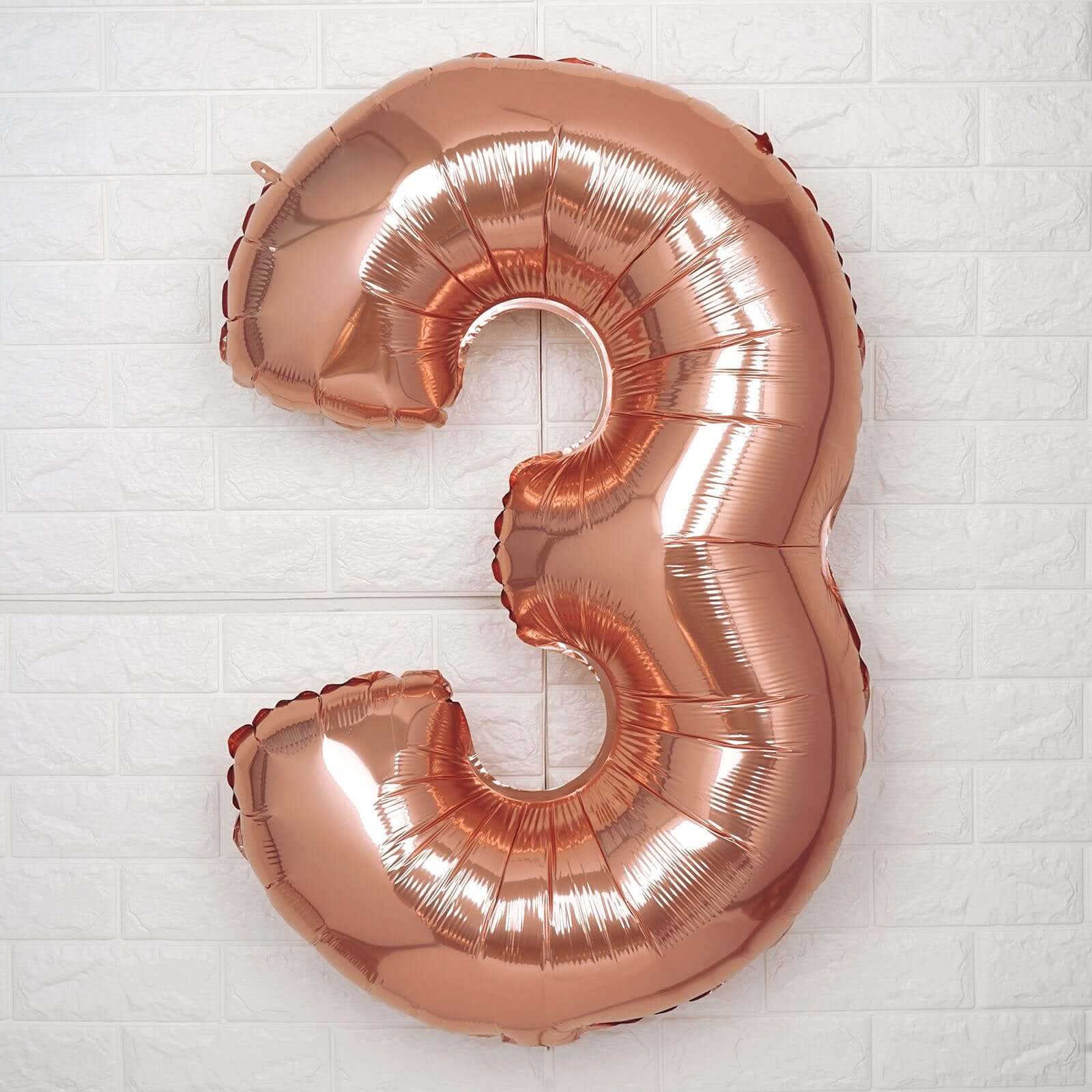 35inch Blush/Rose Gold Mylar Foil Helium/Air Number & Letter Balloons
