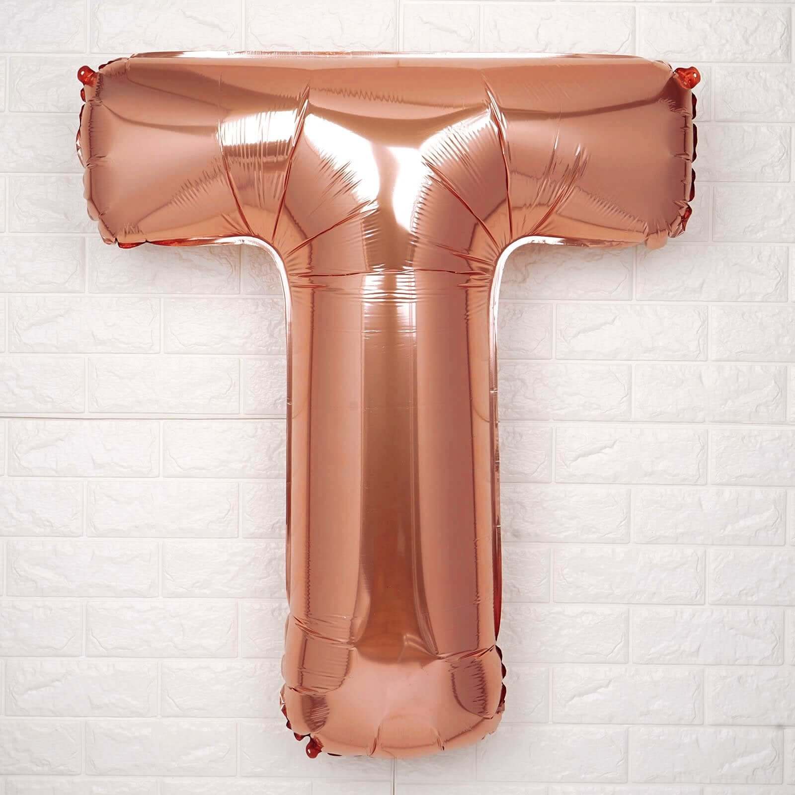 35inch Blush/Rose Gold Mylar Foil Helium/Air Number & Letter Balloons