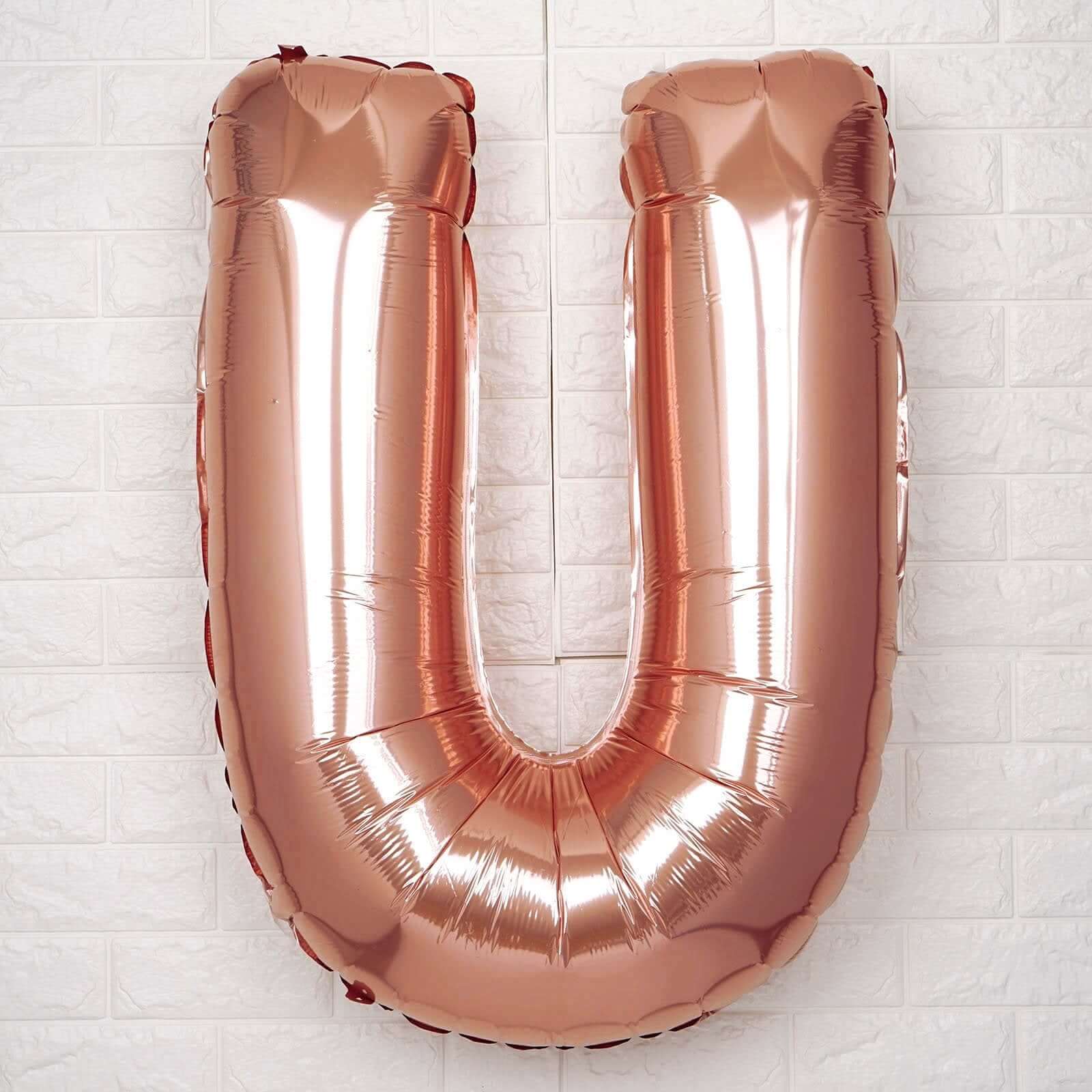 35inch Blush/Rose Gold Mylar Foil Helium/Air Number & Letter Balloons