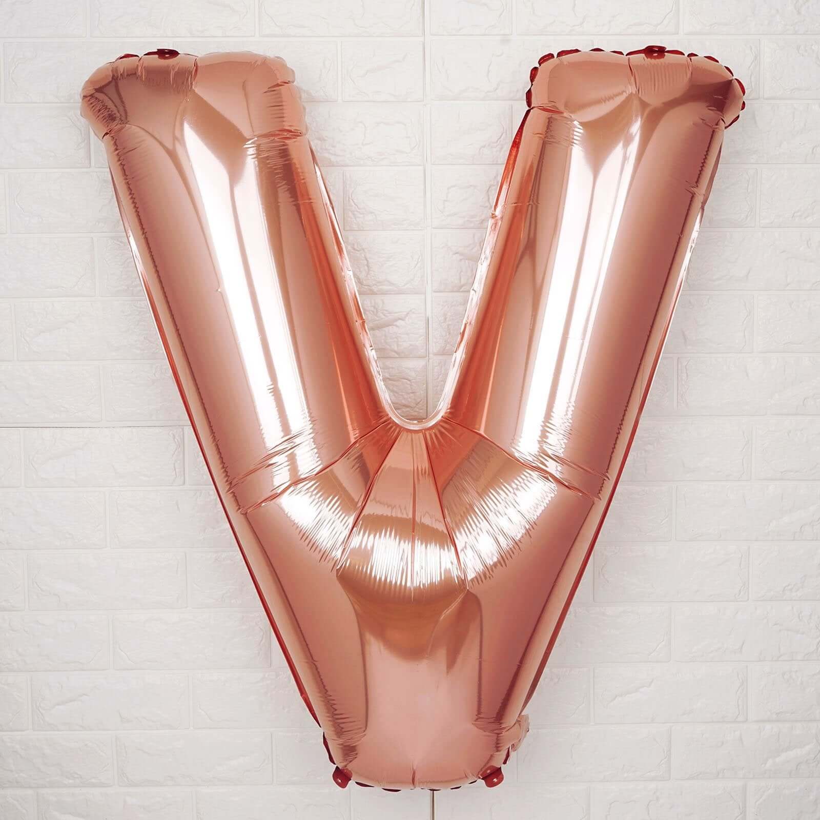 35inch Blush/Rose Gold Mylar Foil Helium/Air Number & Letter Balloons