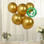 50 Pack Chrome Gold Biodegradable Latex Balloons 12", Thick Eco Friendly Metallic Party Balloons
