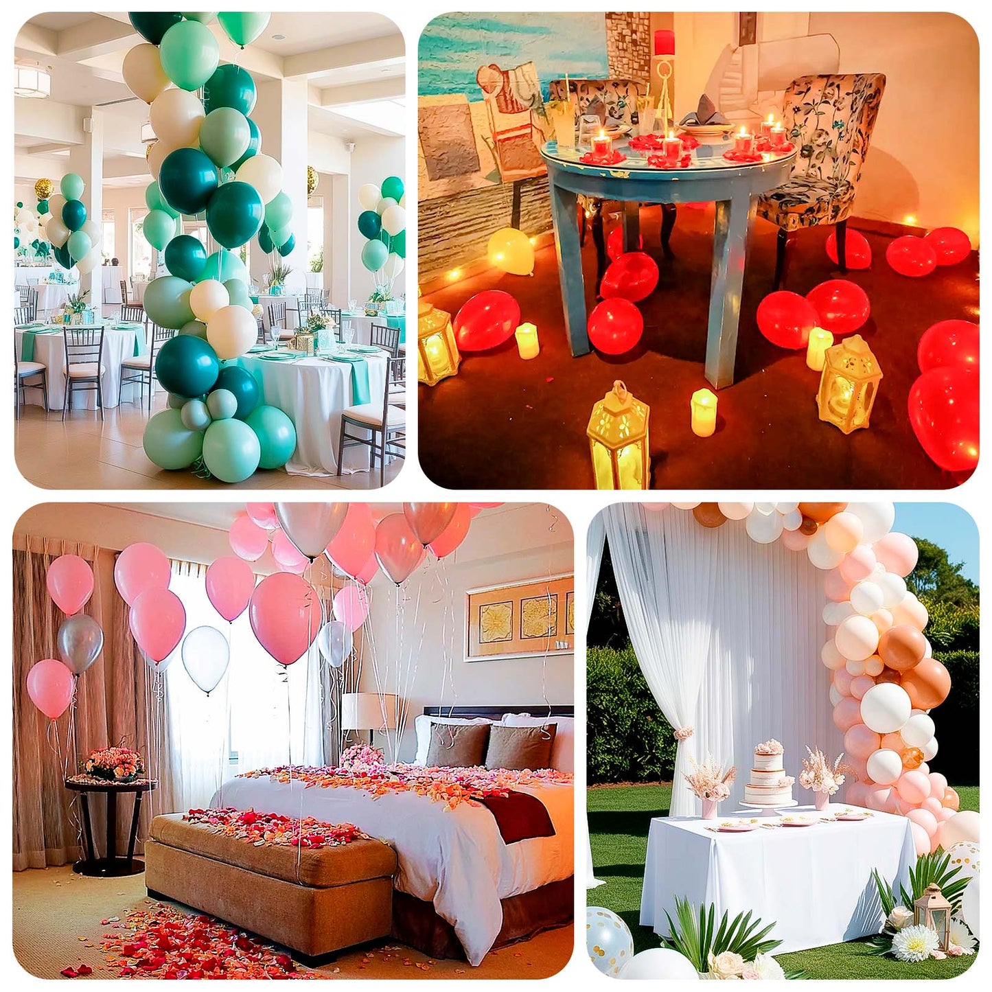 50 Pack Matte Pastel Cream Biodegradable Balloons 12", Round Eco-friendly Thick Latex Party Balloons