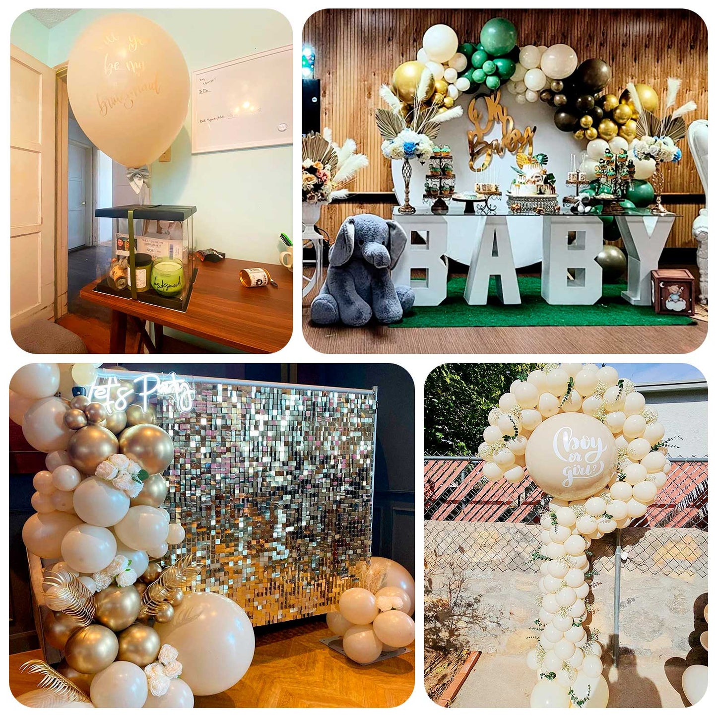 10 Pack Matte Pastel Cinnamon Brown Biodegradable Balloons 18", Round Eco-friendly Thick Latex Party Balloons