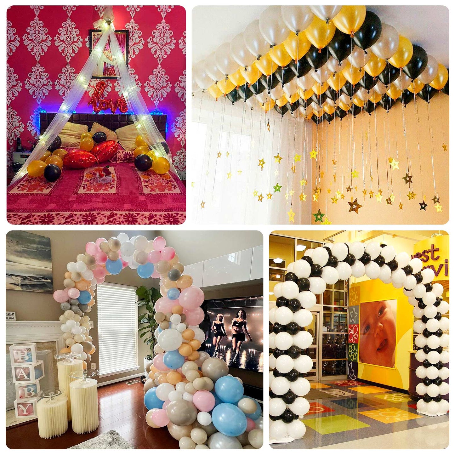 50 Pack Royal Blue Biodegradable Balloons, 12" Thickened Extra Strong Eco-friendly Latex Helium Party Balloons