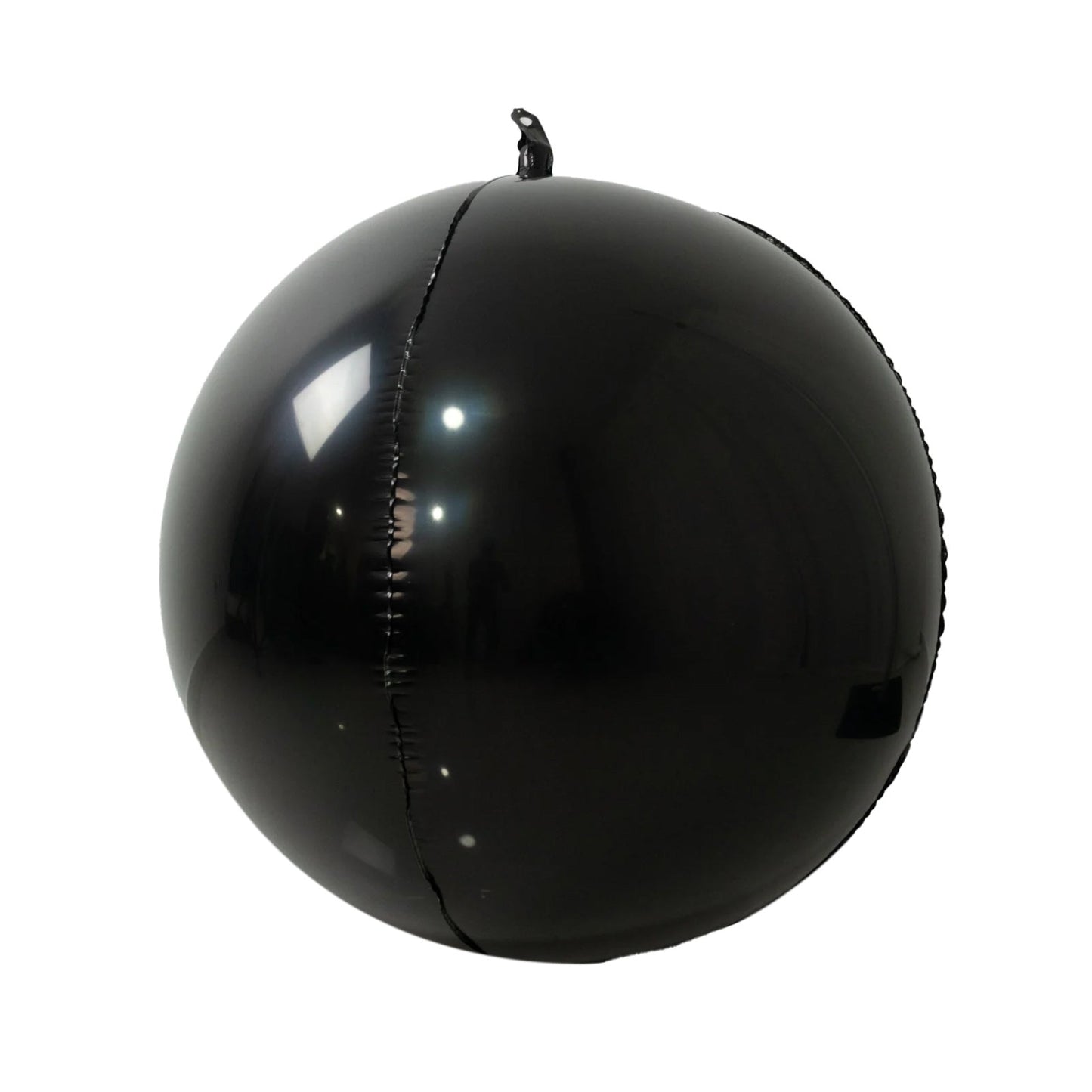 4-Pack Metallic Black Sphere Balloons, 39" Orbz Mylar Balloons Helium or Air-Filled Party Supplies