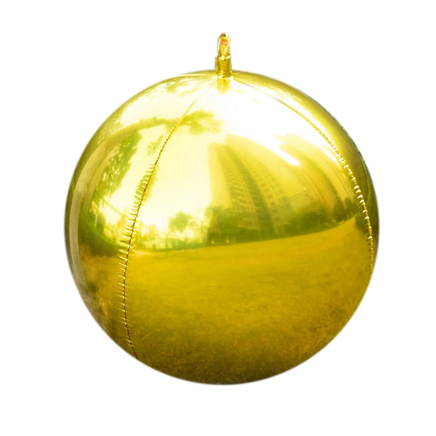 4-Pack Metallic Gold Sphere Balloons, 39" Orbz Mylar Balloons Helium or Air-Filled Party Supplies