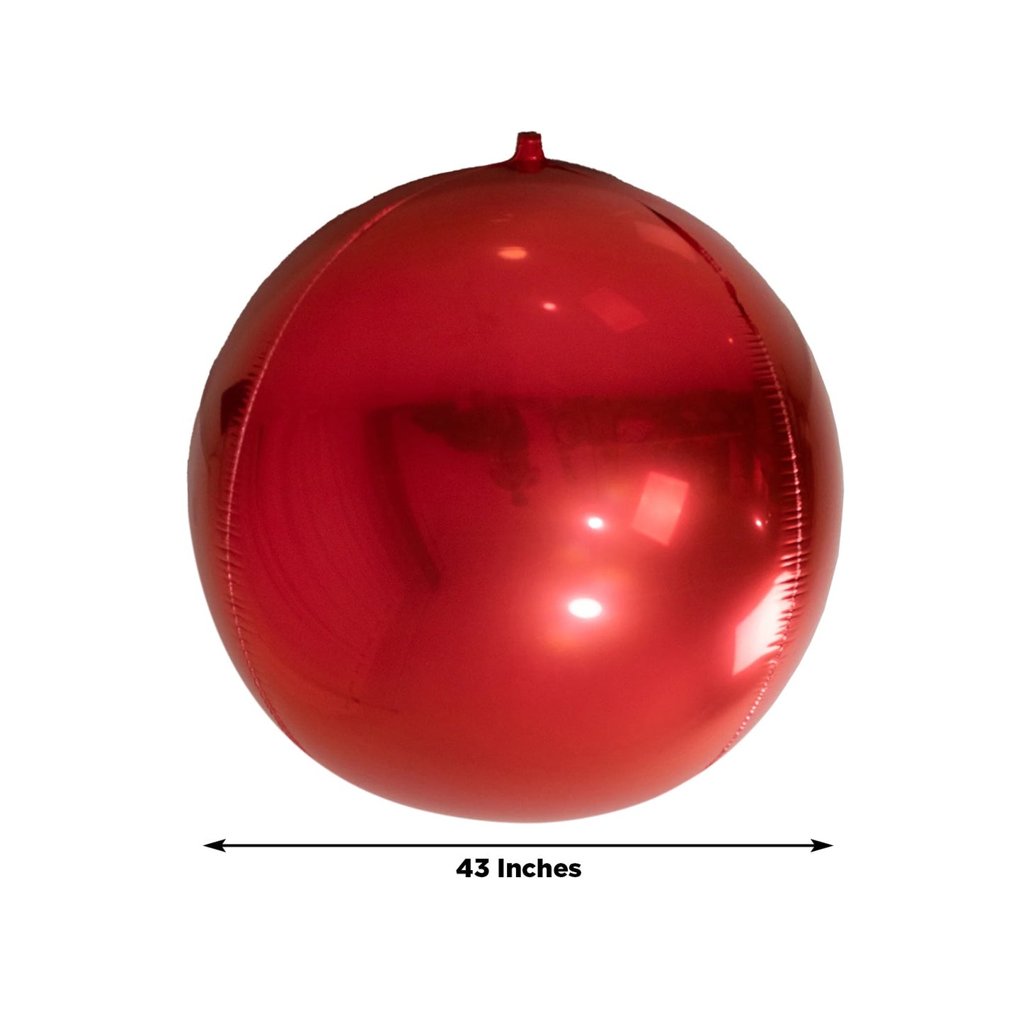 2-Pack Metallic Red Sphere Balloons, 43" Orbz Mylar Balloons Helium or Air-Filled Party Supplies