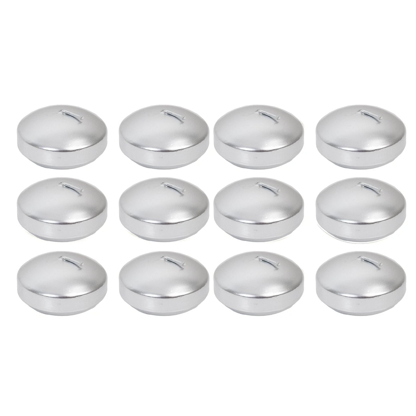 12 Pack 3" Silver Floating Candles, Unscented Dripless Wax Discs for Centerpieces