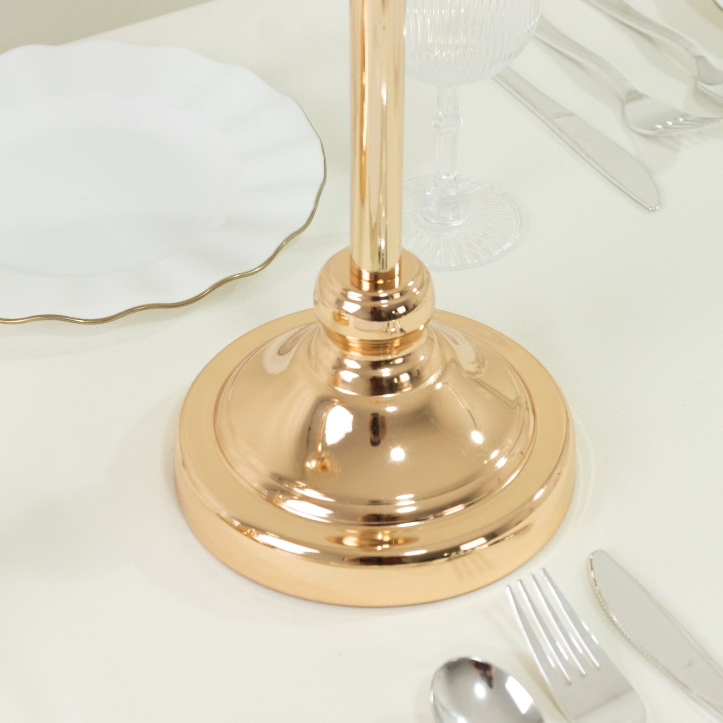 2-Pack 25" Crystal Pendant Candle Holders, Classic Empire Lamp Shade Style in Gold, Votive Candle Stand for Table Centerpieces