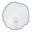 6-Pack Plastic Round Charger Plates 13" in Clear Reef Design with Black Rim, Decorative Dinner Party Serving Plates