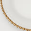 6-Pack Acrylic Round Charger Plates 13" in White with Gold Beaded Rim, Decorative Dinner Party Charger Tableware
