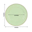 10-Pack Economy Round Plastic Charger Plates 13" in Sage Green with Gold Beaded Rim, Stylish Dinner Party Serving Plates