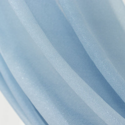 Dusty Blue Sheer Backdrop Drape â€“ 5ft x 14ft Wedding Arch & Ceiling Decor Panel, Wrinkle Free with Soft Shimmer
