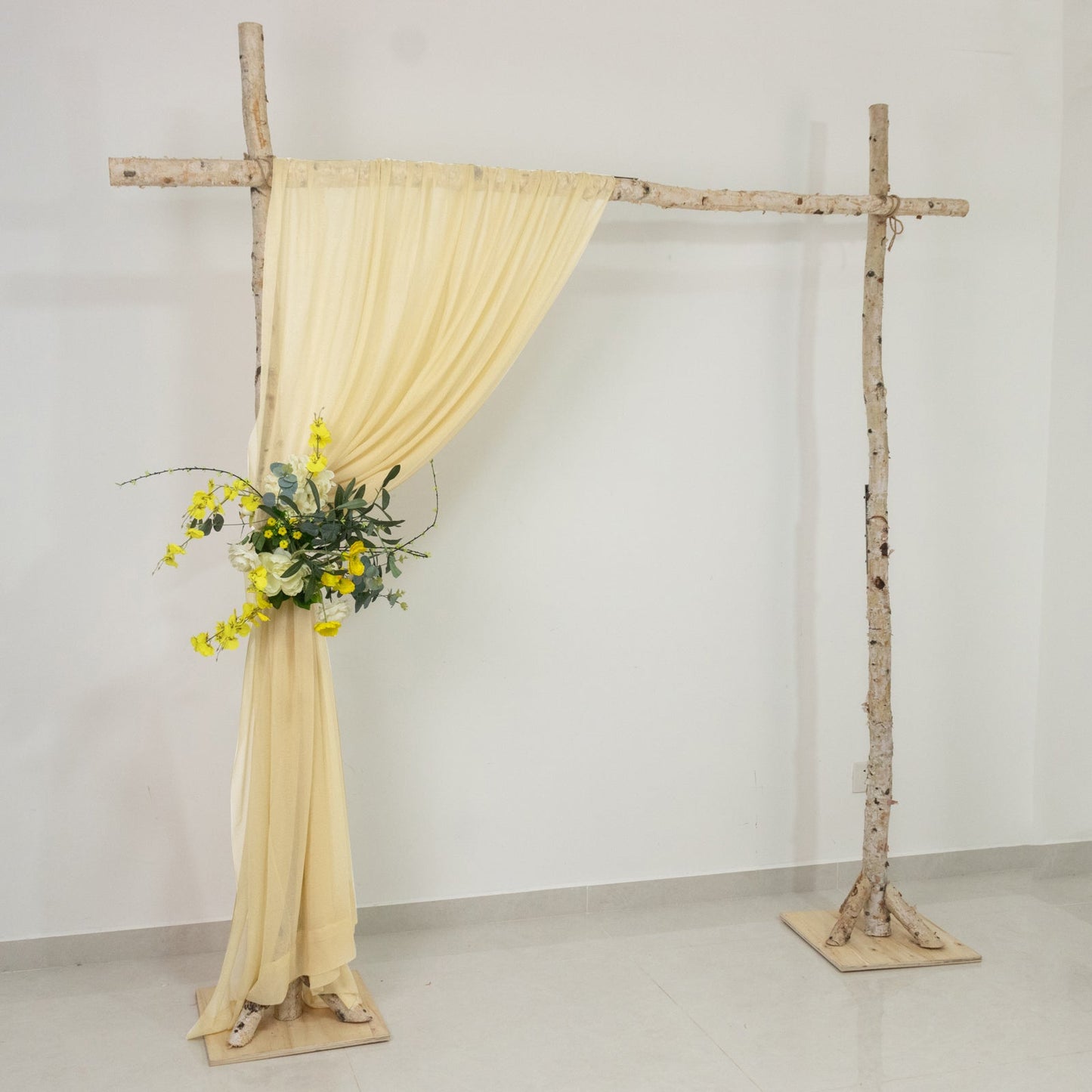 Champagne Sheer Backdrop Drape â€“ 5ft x 14ft Wedding Arch & Ceiling Decor Panel, Wrinkle Free with Soft Shimmer