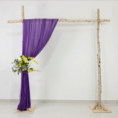 Purple Sheer Backdrop Drape â€“ 5ft x 14ft Wedding Arch & Ceiling Decor Panel, Wrinkle Free with Soft Shimmer
