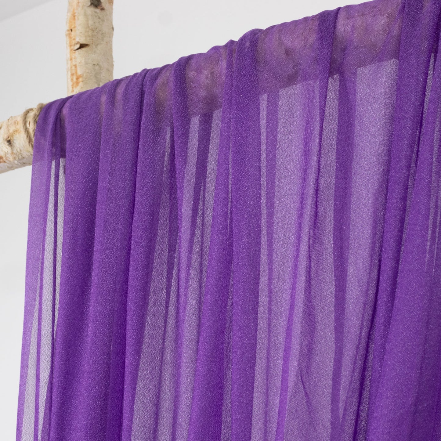 Purple Sheer Backdrop Drape â€“ 5ft x 14ft Wedding Arch & Ceiling Decor Panel, Wrinkle Free with Soft Shimmer