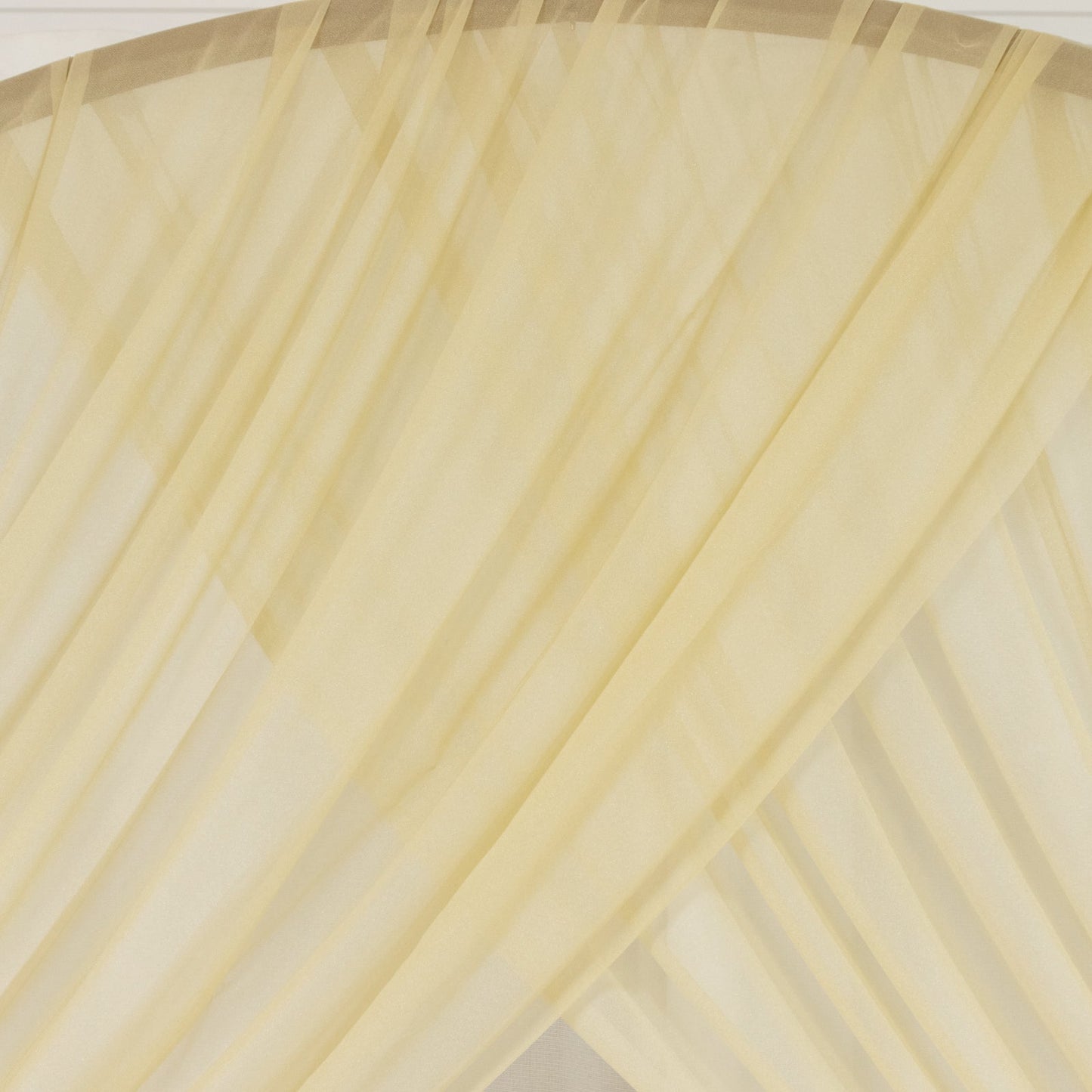 Champagne Sheer Backdrop Drape â€“ 5ftx32ft Wedding Arch & Ceiling Decor Panel, Wrinkle Free with Soft Shimmer